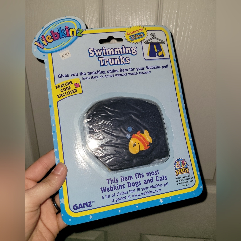 Webkinz Swimming Trunks with Fish Design NEW Unused Code!
